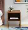 Portland Bedside Table In Planked Oak Dark Finish