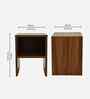 Portland Bedside Table In Planked Oak Dark Finish