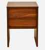 Portland Bedside Table In Planked Oak Dark Finish