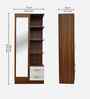 Portland Dressing Unit With Mirror & Drawer In Planked Oak Dark With Ceramic White Finish
