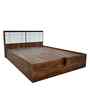 Portland King Size Bed With Headboard & Hydraulic Storage Bed Lifter In Dusky Basalt And Ceramic White Finish