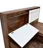 Portland King Size Bed With Headboard & Hydraulic Storage Bed Lifter In Dusky Basalt And Ceramic White Finish