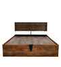 Portland King Size Bed With Headboard & Hydraulic Storage Bed Lifter In Dusky Basalt And Ceramic White Finish