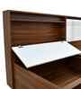 Portland King Size Bed With Headboard &Hydraulic Storage Bed Lifter In Planked Oak Dark And Ceramic White Finish