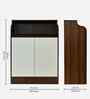Portland Shoe Cabinet In Planked Oak Dark With Ceramic White Finish
