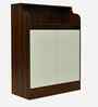 Portland Shoe Cabinet In Planked Oak Dark With Ceramic White Finish