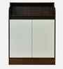 Portland Shoe Cabinet In Planked Oak Dark With Ceramic White Finish