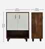 Portland Shoe Cabinet In Dusky Basalt With Ceramic White Finish