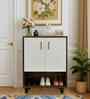 Portland Shoe Cabinet In Dusky Basalt With Ceramic White Finish
