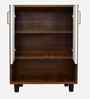Portland Shoe Cabinet In Planked Oak Dark With Ceramic White Finish