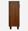 Portland Shoe Cabinet In Planked Oak Dark With Ceramic White Finish