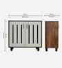 Portland Sideboard In Dusky Basalt With Ceramic White Finish