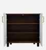 Portland Sideboard In Planked Oak Dark With Ceramic White Finish