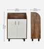 Portland Shoe Cabinet In Dusky Basalt With Ceramic White Finish