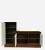 Portland Shoe Cabinet With Seating In Planked Oak Dark With Ceramic White Finish