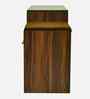 Portland Shoe Cabinet With Seating In Planked Oak Dark With Finish