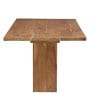 Portland Solid Wood 6 Seater Dining Table In Natural Acacia Finish