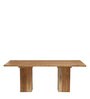 Portland Solid Wood 6 Seater Dining Table In Natural Acacia Finish