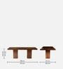 Portland Solid Wood 6 Seater High Dining Table In Premium Acacia Finish