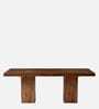 Portland Solid Wood 6 Seater High Dining Table In Premium Acacia Finish