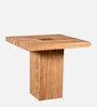 Portland Solid Wood Bar Table Set in Natural Finish With 4 Stools