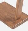 Porto Solid Wood C-Shape End Table in Walnut Finish