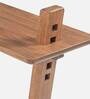 Porto Solid Wood C-Shape End Table in Walnut Finish