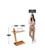 Porto Solid Wood C-Shape End Table in Walnut Finish