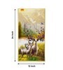 Portrait of Deer and Blossoms Glass Finish Vertical Wall Art