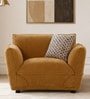Portugal Fabric 1 Seater Sofa in Brown Colour Portugal Fabric 1 Seater Sofa in Brown Colour