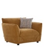 Portugal Fabric 1 Seater Sofa in Brown Colour Portugal Fabric 1 Seater Sofa in Brown Colour