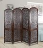 Solid Wood Room Divider in Brown Colour