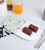 White Polka Dots Marble Oval (14 x 6 Inches)Appetizer Platter