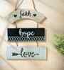 Faith Hope Love Positive Quotes Wall Hanging