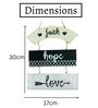 Faith Hope Love Positive Quotes Wall Hanging