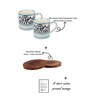 Ceramic Mug & Coaster Handpainted Gift Box Set of 4