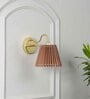 Possio Single Light Wall Fitting With Beige  Shade