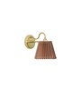 Possio Single Light Wall Fitting With Beige  Shade