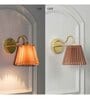 Possio Single Light Wall Fitting With Beige  Shade