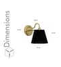 Possio Single Light Wall Fitting With Black Shade