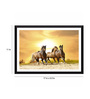 Poster Paper 17 x 11 Inch Running Horses Framed Poster