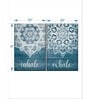 Blue & White Inhale Exhale Zen XI Printed Framed Wall Art Panels ( Set Of 2)