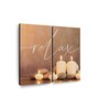 Orange Spa Relax Panels Canvas Wall Art Panels ( Set Of 2)
