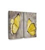 Yellow Butterflies Panels Wall Art Panels ( Set Of 2)