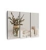 Beige Green Zen Bathroom Framed Wall Art Panels ( Set Of 3)