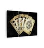 Black Beige Poker Spade Framed Wall Art Panels ( Set Of 3)