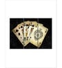 Black Beige Poker Spade Framed Wall Art Panels ( Set Of 3)
