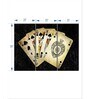 Black Beige Poker Spade Framed Wall Art Panels ( Set Of 3)