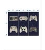 Black Beige Video Game Controller Evolution Framed Wall Art Panels ( Set Of 3)