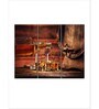 Black Brown Whiskey Glass Printed Framed Wall Art Panels ( Set Of 3)
